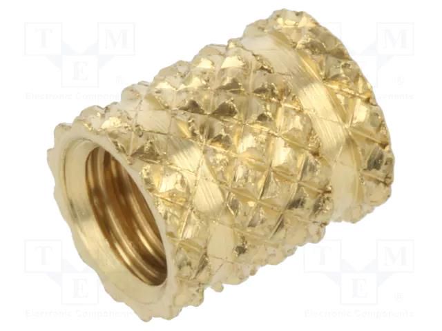 Threaded insert; brass; M5; BN 37868; L: 7.82mm; for plastic TAPPEX KVT-117M5
