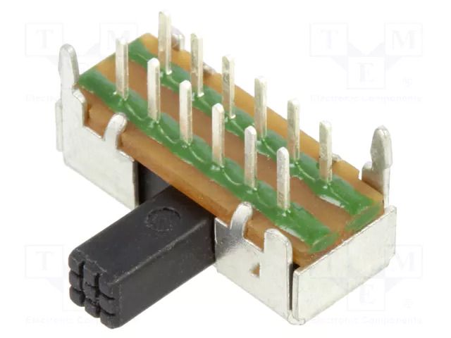 Switch: slide; Pos: 2; 4PDT; BBM (non-shorting),ON-ON; THT; EG E-SWITCH EG4208A