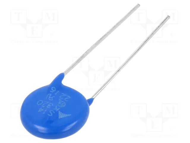 Varistor: metal-oxide; THT; 320VAC; 420VDC; 510V; 4500A; Ø15.5mm EPCOS / TDK SIOV-S14K320