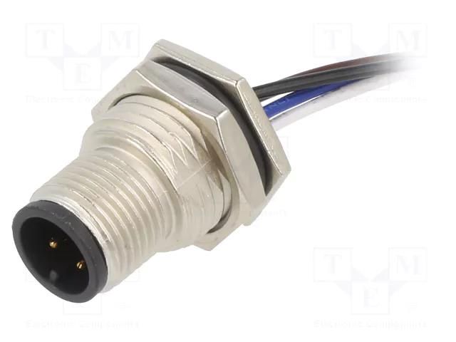 Connector: M12; socket; male; PIN: 4 AMPHENOL LTW M12A-04PMMC-SF8B20