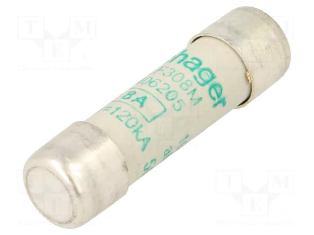 Fuse: fuse; 8A; 500VAC; aM,time-lag; cylindrical,industrial HAGER LF308M