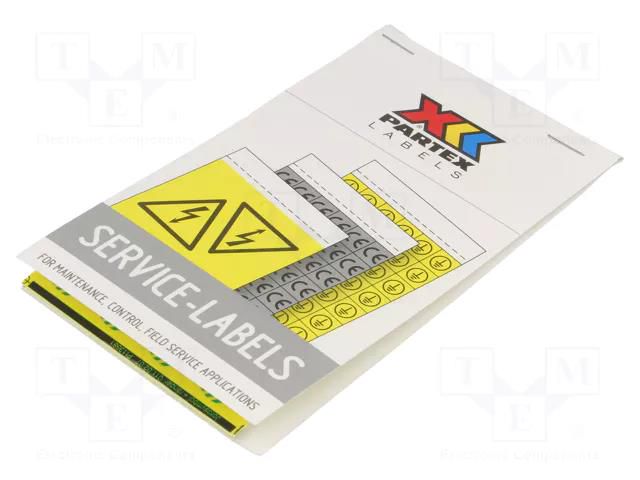 Safety sign; self-adhesive folie,vinyl; yellow-green; 16mm PARTEX PLB42417