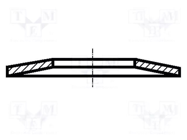 Washer; disk spring,spring; D=12.5mm; h=0.85mm; stainless steel BOSSARD B12.5X0.5/BN838