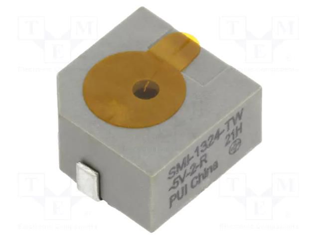 Sound transducer: piezo signaller; with built-in generator PUI AUDIO SMI-1324-TW-5V-2-R