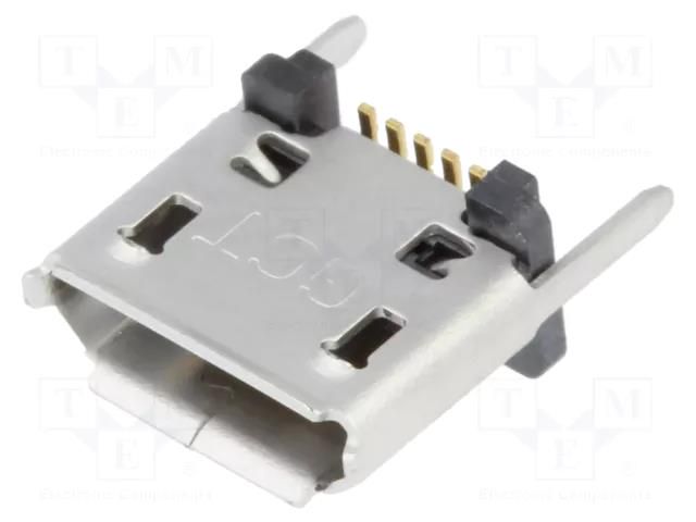 Connector: USB B micro; socket; SMT; PIN: 5; vertical; USB 2.0; 1.8A GCT USB3140-30-0230-1C