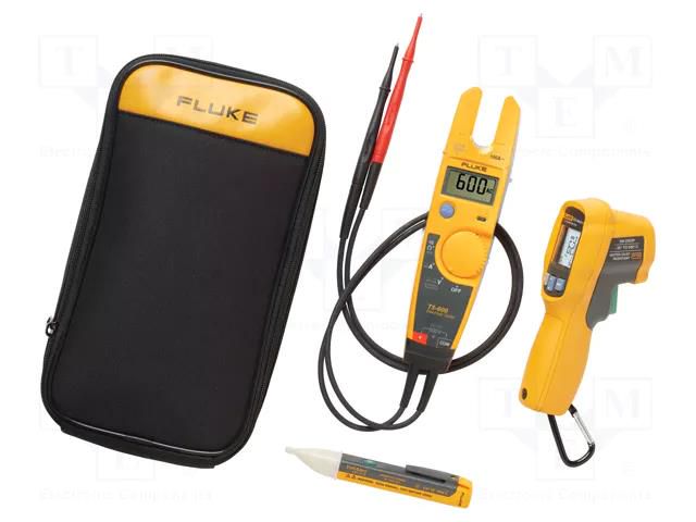 Tester: electrical; LCD; (1000); VAC: 1÷600V; VDC: 1÷600V; IP52 FLUKE FLK-T5-600-KIT