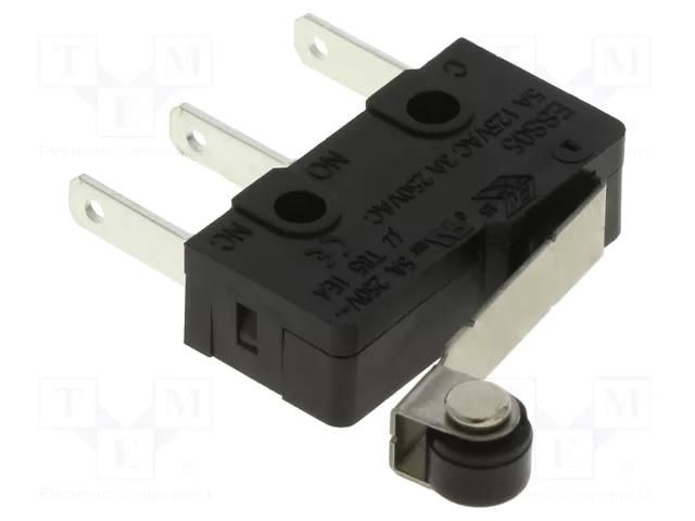 Microswitch SNAP ACTION; 3A/250VAC; with lever (with roller) ECE ESS0513310