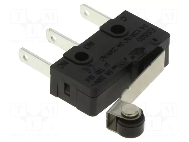 Microswitch SNAP ACTION; 3A/250VAC; with lever (with roller) ECE ESS0513310