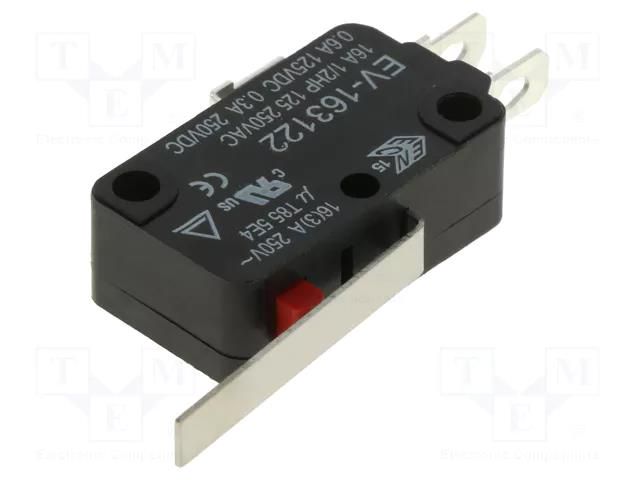 Microswitch SNAP ACTION; 16A/250VAC; 0.6A/125VDC; with lever ECE EV163122
