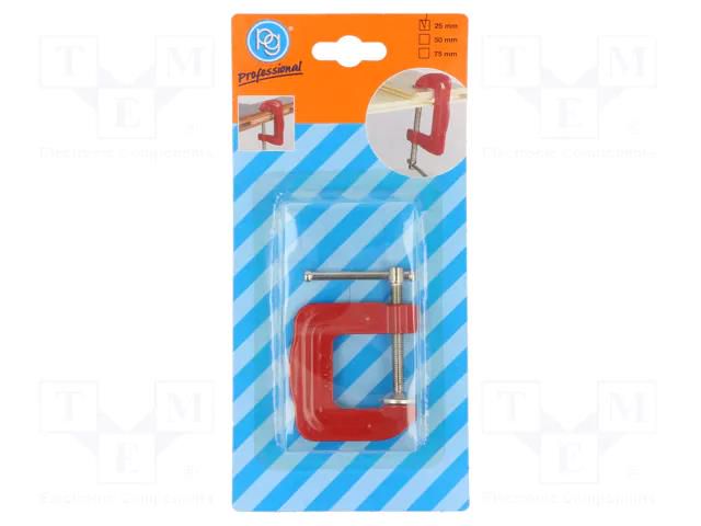 Universal clamp; C; max.25mm PG PROFESSIONAL PG-951.00