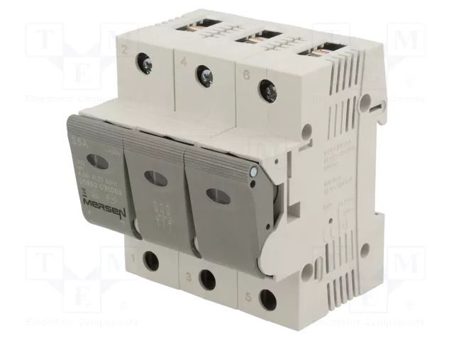 Fuse disconnector; D02; for DIN rail mounting; 35A; 400V; Poles: 3 MERSEN E1012625