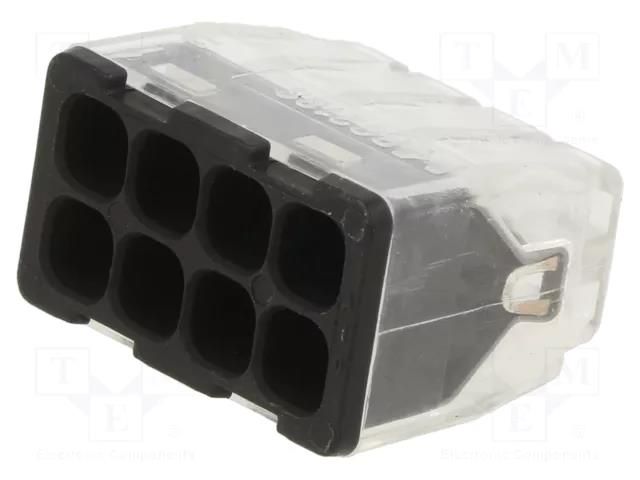 Quick splice; 24A; 450V; spring clamp; black; polycarbonate; 11mm SIMET PC218S