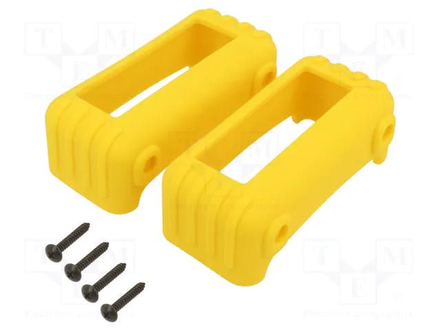 Silicone protector; thermoplastic rubber; Colour: yellow; 2pcs. TAKACHI TKC-TWSC9-4Y