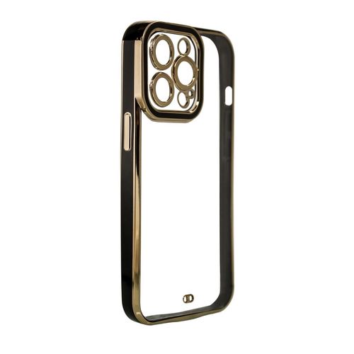 Fashion Case Cover for Xiaomi Redmi Note 11 Pro Gold Frame Gel Cover Black, Hurtel 5907769343131 5907769343131
