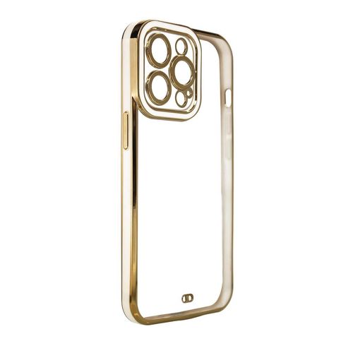 Fashion Case Case for Samsung Galaxy A12 5G Gold Frame Gel Cover White, Hurtel 5907769343094 5907769343094