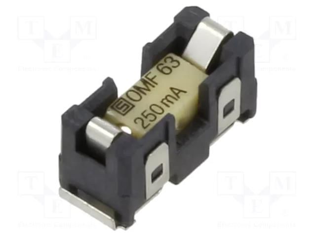 Fuse: fuse; 250mA; 63VAC; 63VDC; SMD; OMK 63; copper; tinned SCHURTER 3422.0006.11