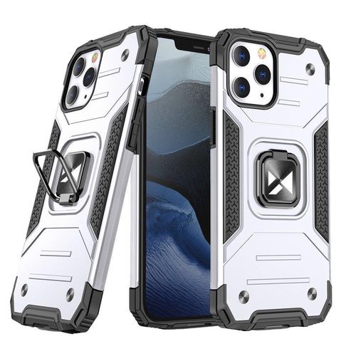 Wozinsky Ring Armor case for iPhone 14 Pro Max armored cover magnetic holder ring silver, Wozinsky 5907769320484 5907769320484