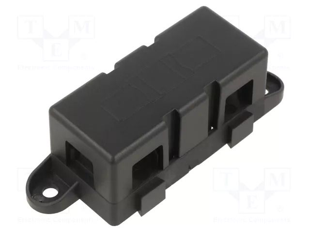 Fuse holder with cover; 500A; screw; Leads: M8 screws; 32V OPTIFUSE BLC-07B