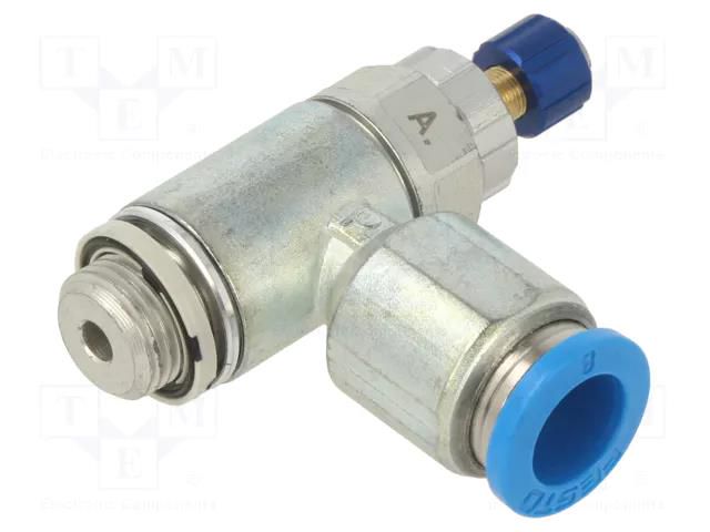 Throttle-check valve; 0.2÷10bar; zinc die-cast; NBR caoutchouc FESTO GRLA-1/8-QS-8-RS-D