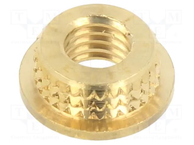 Threaded insert; brass; M5; BN 37905; L: 3mm; for plastic TAPPEX KVT-0006M5