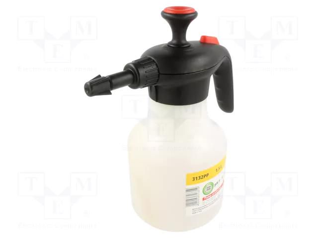 Compression sprayer; to acids; plastic; 1.5l; 3bar MESTO MESTO-3132PP