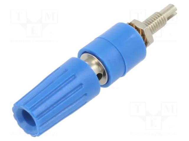 Connector: 4mm banana; socket; 35A; 30VAC; 60VDC; blue; insulated STÄUBLI PK4-T-23