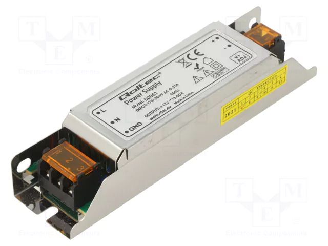 Power supply: switching; for building in; constant voltage; 36W QOLTEC QOLTEC-50961
