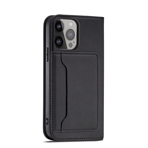Magnet Card Case case for iPhone 14 Plus flip cover wallet stand black, Hurtel 9145576263365 9145576263365
