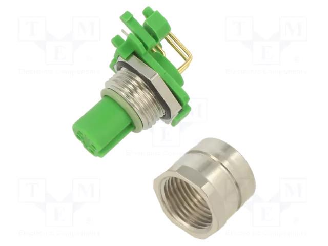 Circular connector M12-PCB-THT-2PC-4P-DCOD-F-ANG-SHLD HARTING 21433814451