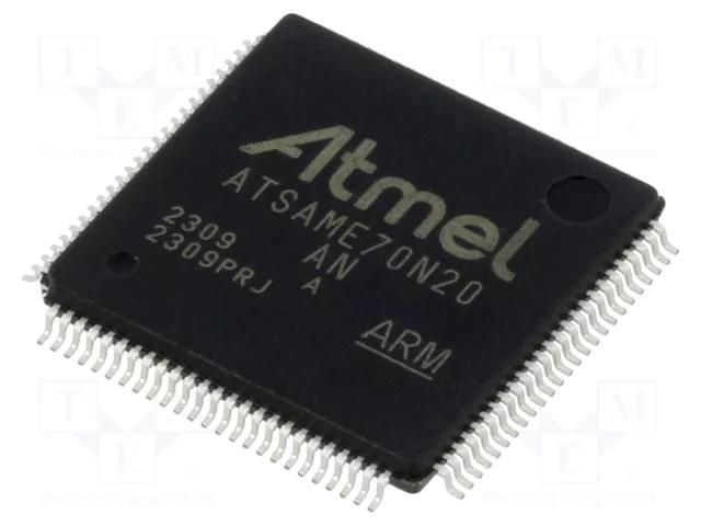 IC: ARM microcontroller; LQFP100; 1.62÷3.6VDC; Ext.inter: 75 MICROCHIP TECHNOLOGY ATSAME70N20A-AN