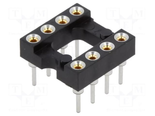 4+4 Pos. Female DIL Vertical Throughboard IC Socket HARWIN D2808-42