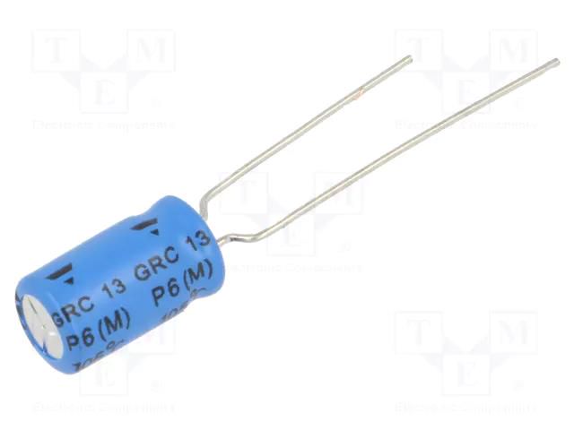 Capacitor: electrolytic; THT; 10uF; 100VDC; Pitch: 2.5mm; ±20% VISHAY GRC00BA1002ATFL