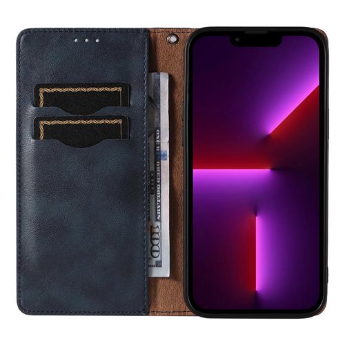 Magnet Strap Case iPhone 14 Pro Flip Wallet Mini Lanyard Stand Blue, Hurtel 5907769311062 5907769311062