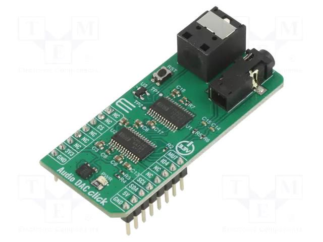 Click board; prototype board; Comp: DIR9001,PCM5142; audio,DAC MIKROE MIKROE-5587