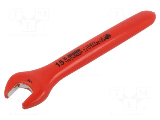 Wrench; insulated,single sided,spanner; 15mm; 110/2VDEDP UNIOR UNIOR-612180