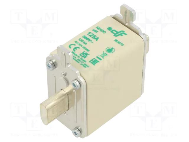 Fuse: fuse; 125A; 500VAC; aM; ceramic; NH00 DF ELECTRIC 383070
