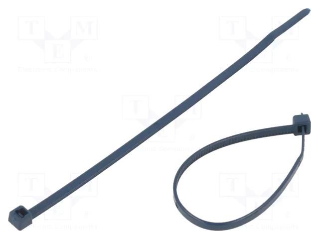 Cable tie; with metal; L: 150mm; W: 3.5mm; blue; PPMP; 130N; UL94HB HELLERMANNTYTON MCTPP30R-PPMP-BU