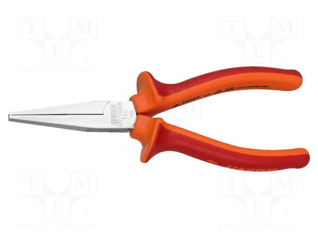 Pliers; insulated,flat; carbon steel; 160mm; 472/1VDEBI UNIOR UNIOR-610430