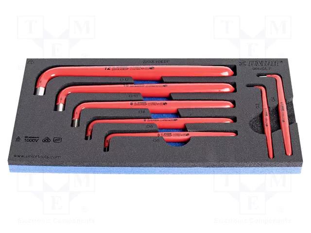 Wrenches set; hex key,insulated; 7pcs. UNIOR UNIOR-621798