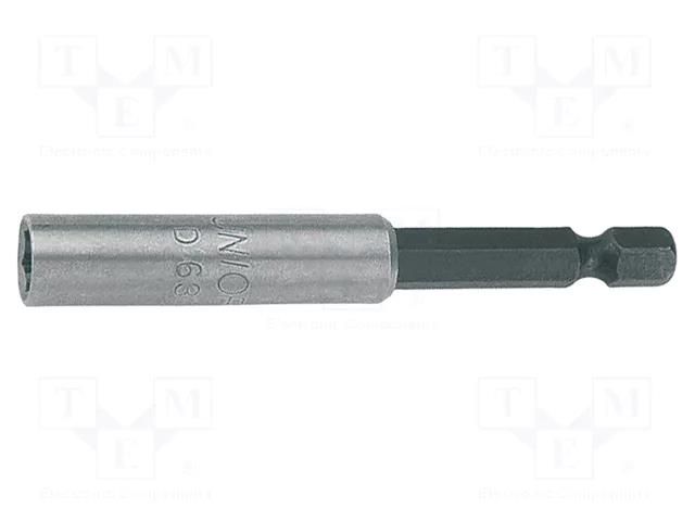 Holder; Overall len: 50mm; Mounting: 1/4" (C6,3mm),1/4" (E6,3mm) UNIOR UNIOR-624053