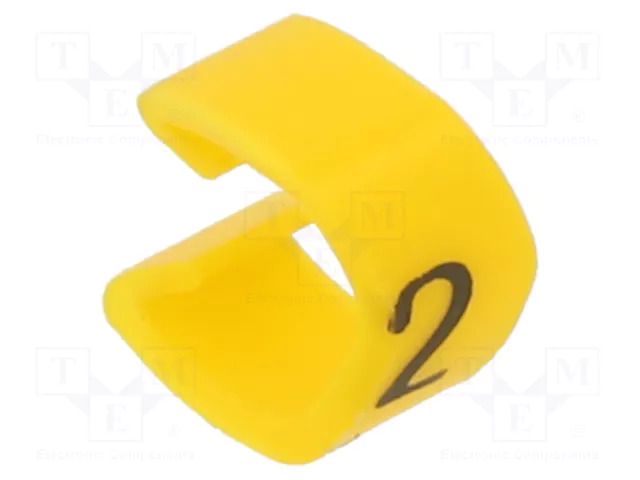 Markers; Marking: 2; 4÷5mm; PVC; yellow; -30÷80°C; push-in; CLI O WEIDMÜLLER WM-0648201508