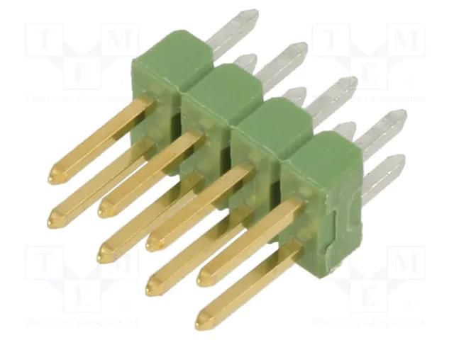 Connector: pin strips; pin header; AMPMODU MOD II; male; PIN: 8 TE Connectivity 826656-4