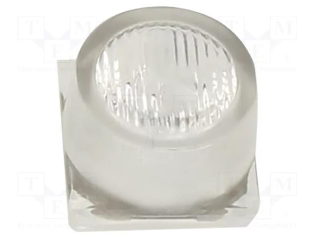 LED lens; square; plexiglass PMMA; 40÷76°; H: 8.9mm LEDIL CA14602