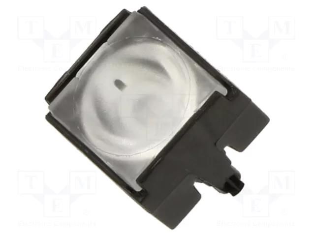 LED lens; square; transparent; 50÷70°; Mounting: glue,clip LEDIL CP12947