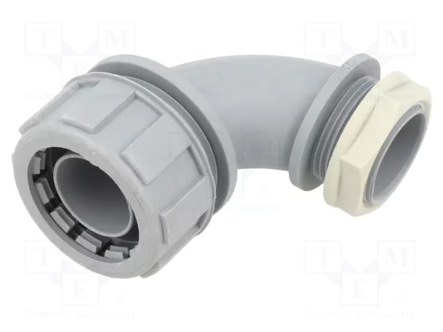 90° angled connector; Thread: metric,non-swivel,outside HELLERMANNTYTON PSR25-90-M25-PA66