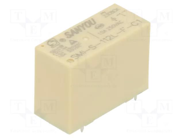 Relay: electromagnetic; SPDT; Ucoil: 12VDC; Icontacts max: 12A SANYOU SMI-S-112L-C1