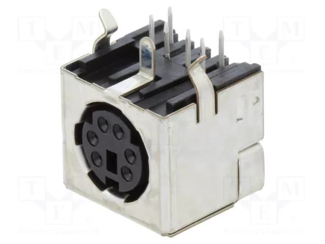 connector Mini DIN, 6 pos, R/A, Shield TE Connectivity 5749231-1