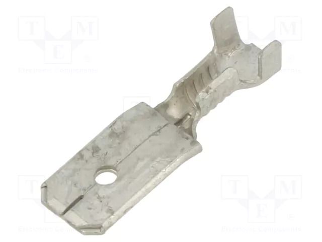 Terminal: flat; 6.3mm; 0.8mm; male; 0.8÷2mm2; crimped; for cable TE Connectivity 60006-2