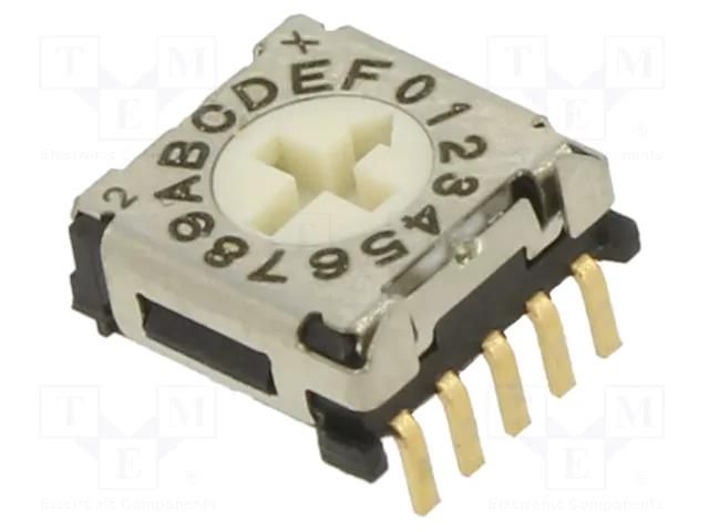 Encoding switch; DEC/BCD; Pos: 16; SMT; Rcont max: 200mΩ; 5.1Ncm ECE ERD716ALZ