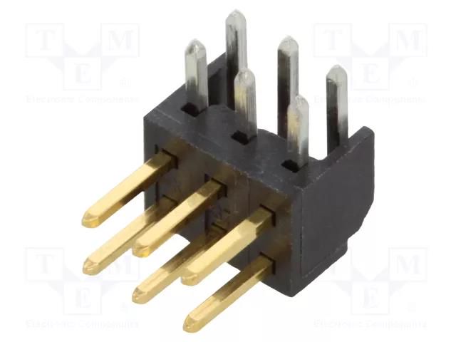 connector MGrid Hdr D.R. RA .38AuLF 6Ckt MOLEX MX-87760-0616